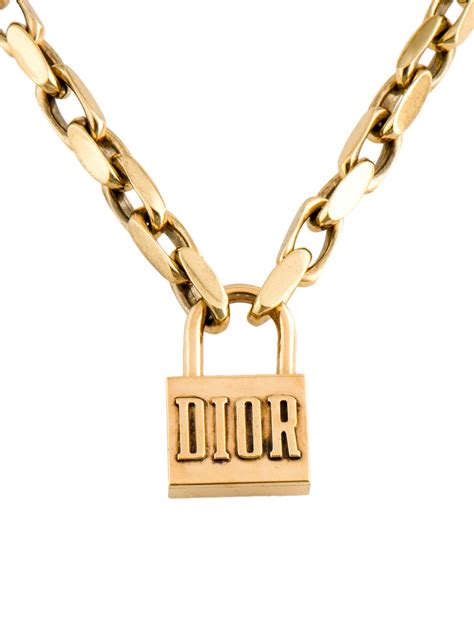 Dior lock necklace dhgate